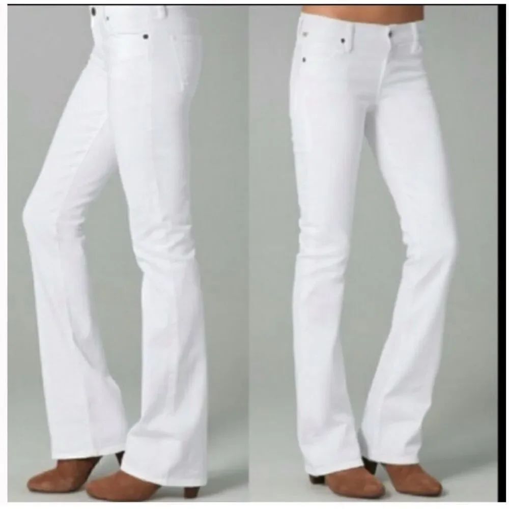 Citizens of Humanity Kelly stretch low waist bootcut white jeans 30